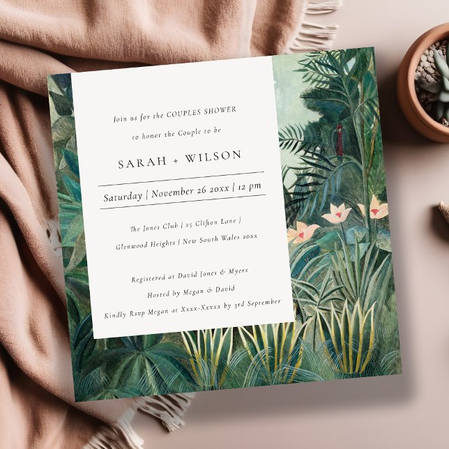 Chic Exotic Tropical Forest Couples Shower Invite (Creator Uploaded)