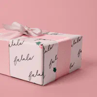https://rlv.zcache.com/chic_fa_la_la_hand_lettering_pink_festive_holly_wrapping_paper-r_7fhzep_200.webp