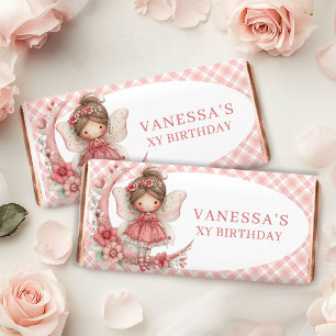 Chic Fairy Girl Blush Floral Birthday Hershey Bar