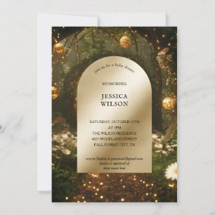 Chic Fairy Tale Enchanted Forest  Baby Shower Invitation