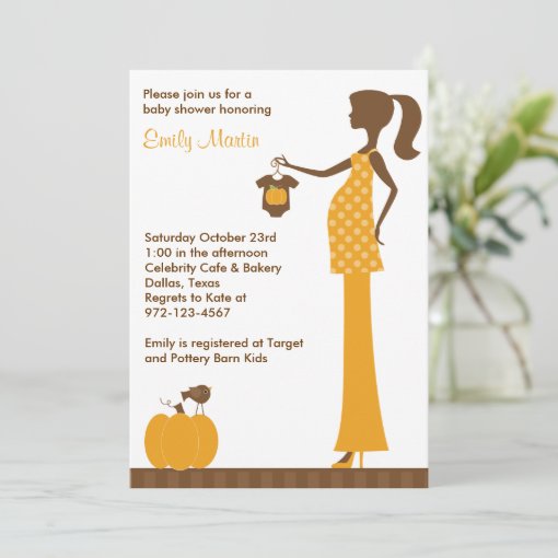 Chic Fall Mom-to-Be Invitations | Zazzle