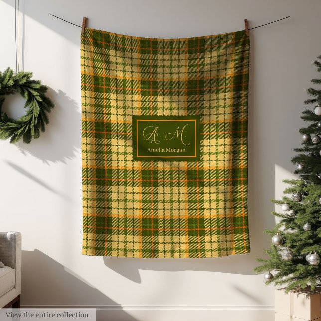 Chic Fall Plaid Throw Modern Rustic Cozy Blanket (Chic Fall Plaid Throw Modern Rustic Cozy Blanket)