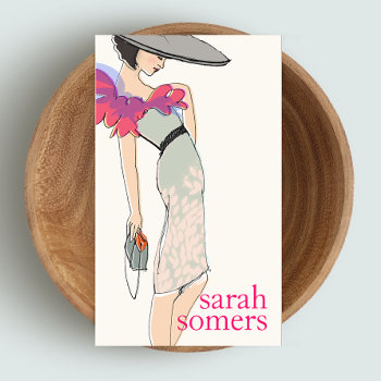 Chic  Fashion Blogger  Stylish Fashion Model Business Card by sm_business_cards at Zazzle
