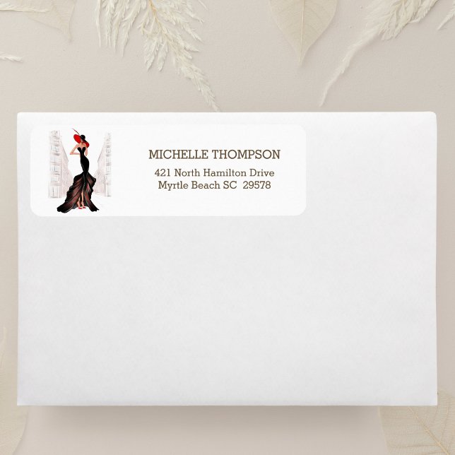 Chic Fashion Design Return Address Label (Creator Uploaded)