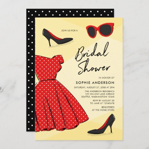 Chic Fashionable Bridal Shower Invitation