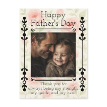 Chic Father’s Day Postcard with Custom Photo
