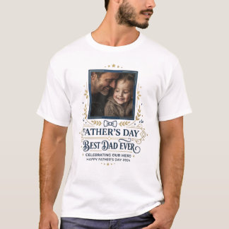 Chic Father's Day Custom Photo T-Shirt | Dad Gift