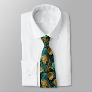 Chic Fathers Day Gift Tropical Floral Neck Tie
