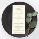 Chic Faux Gold Foil Party Menu Template - Ivory<br><div class="desc">Celebrate in style with these trendy menu cards. The wording is easy to personalize and your dinner guests will be thrilled when they receive these super stylish menus.</div>