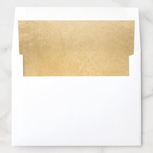 Chic Faux Gold Foil Wedding Envelope Liner