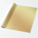 Chic Faux Gold Glitter Elegant Modern Glossy Gift Wrapping Paper