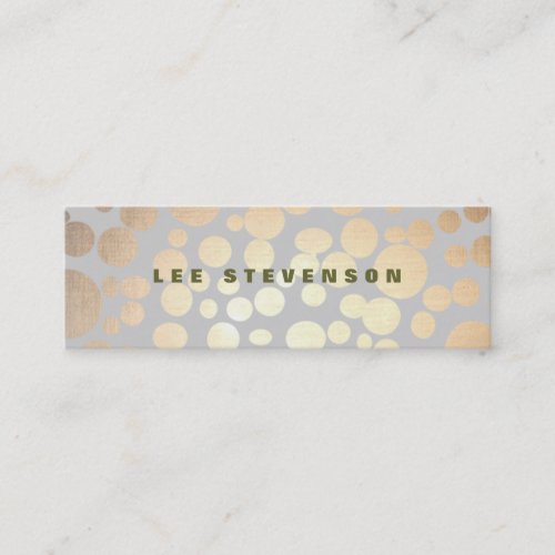 Chic Faux Gold Leaf Circle Pattern Business Card