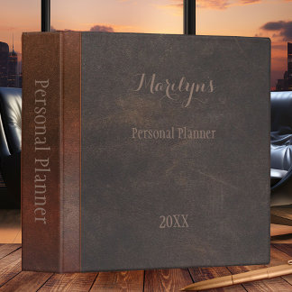 Chic Faux Leather Personalized Binder