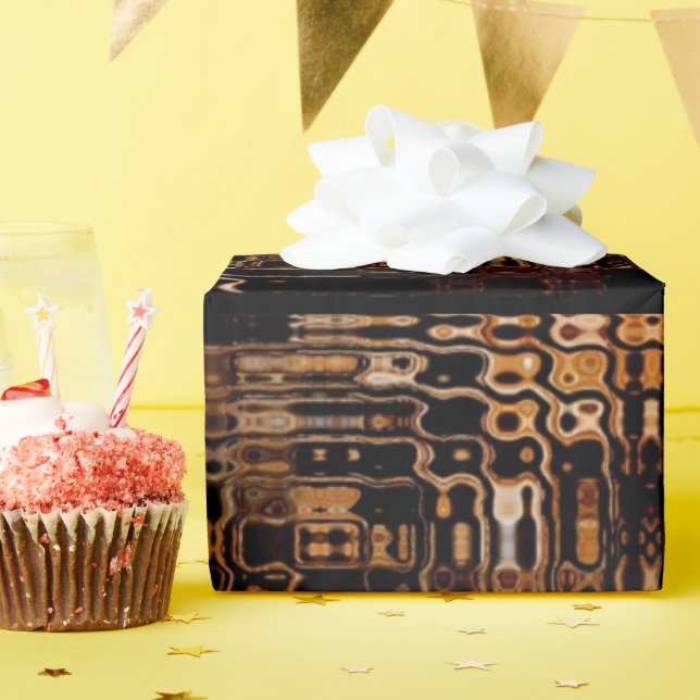 Chic Faux Mosaic Gray Terracotta Design Wrapping Paper (Birthday Party)