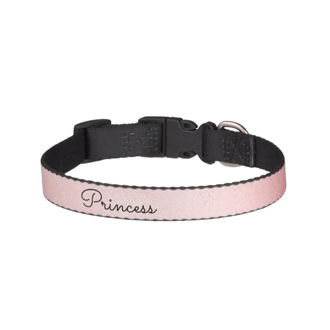 Chic Faux Rose Gold Customized Cat Pet Collar (Front)