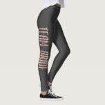 Chic Faux Rose Gold Team Bride Bachelorette Party Leggings<br><div class="desc">Elegant, chic, and modern faux printed rose gold on black, Team Bride keepsake leggings. This classic and sophisticated design is perfect for the classy, trendy, and stylish bridesmaid or maid of honor. Use these at the bachelorette party or any pre-wedding event to show your support for the bride. All photo...</div>