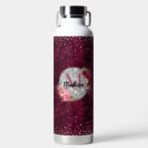 Chic trendy elegant silver girly glitter pattern Water Bottle by Pink Water