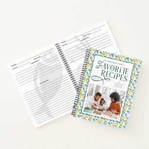 Chic Favorite Recipes Family Photo Lemons Citrus Notebook
