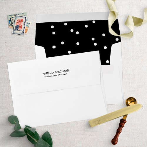 Chic Festive Confetti Pattern Wedding Invitation  Envelope