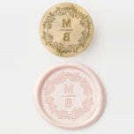Chic Festive Sophisticated Botanical Wreath Wax Seal Stamp<br><div class="desc">Beautiful classy yet modern wax envelope seal stamper set. With an artistic December Christmas holiday season botanical Holly and Berry wreath print, and room to customize or personalize with a name monogram above and below a stacked bar line, in a simple sophisticated typography style. Fun simple seal decoration to use...</div>