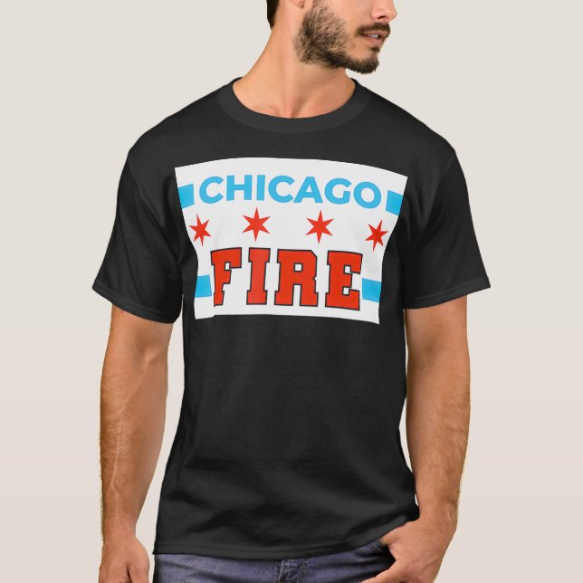 Chic Fire Department  CFD  Chicgo First T-Shirt (Front)