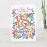 Chic Floral 18th Birthday for Daughter Card<br><div class="desc">A very pretty,  floral 18th Birthday Card for a 'Very Special Daughter',  with a Candy Pink and Green number 18 and the word 'Step Daughter in Candy Pink',  with clusters of bright flowers and butterflies and 'Happy Birthday' in all the colours of the rainbow.</div>