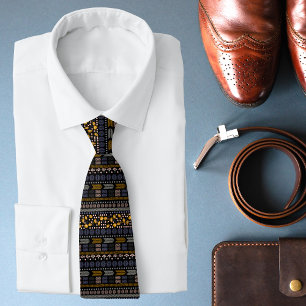 Chic Floral Art Deco Vintage Neck Tie