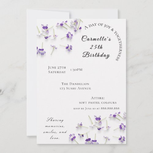 Chic Floral Birthday/Wedding Invitation