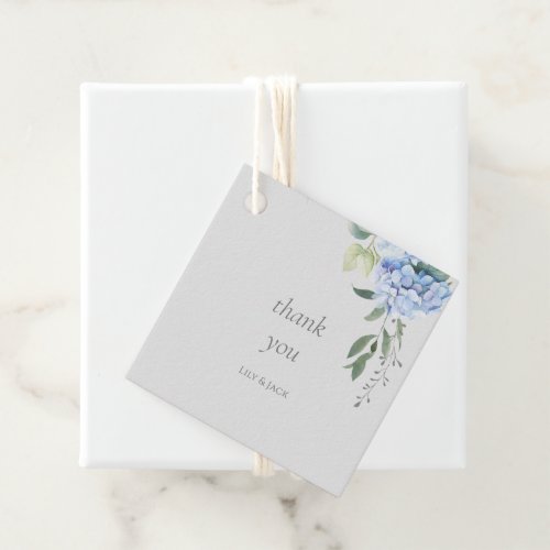 Chic Floral Blue Hydrangea Event Wedding  Favor Tags