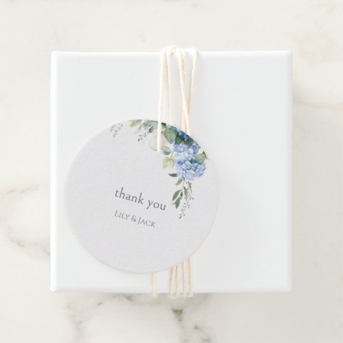 Chic Floral Blue Hydrangea Event Wedding  Favor Tags