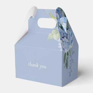 Chic Floral Blue Periwinkle Hydrangea Favor Boxes