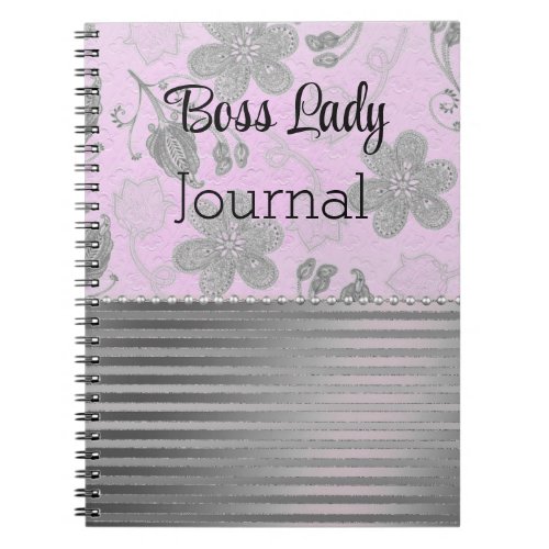 Chic Floral Boss Lady  Notebook