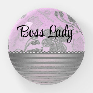 Chic Floral Boss Lady Paperweight