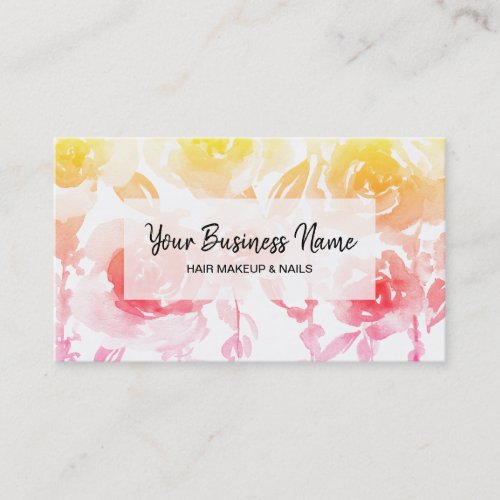  Chic Floral Bouquet Roses Wisteria  Flowers Business Card
