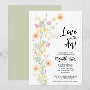 Chic Floral Bridal Shower Invitation