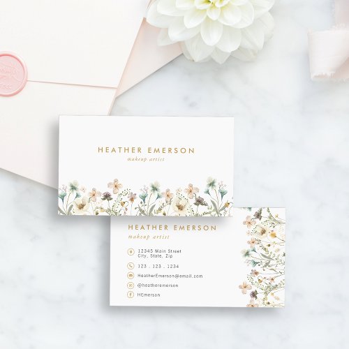 Chic Floral Business Card