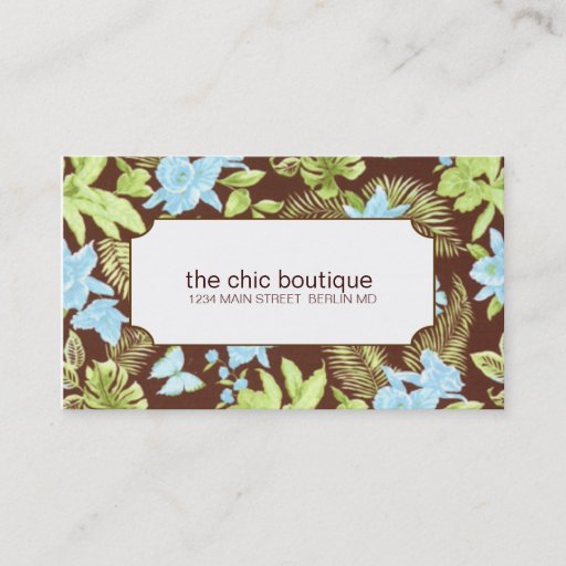 Customizable Chic Floral Business Cards