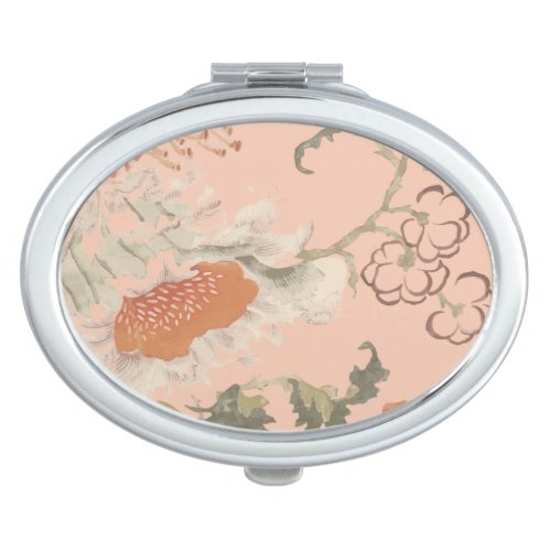Chic Floral Design Compact Mirror