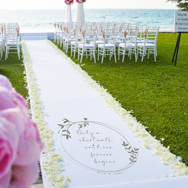 Chic Floral Forever begins Wedding Aisle Entrance Floor Decals (Creator Uploaded)