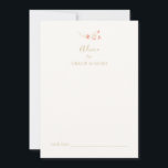 Chic Floral Ivory Wedding Advice Card<br><div class="desc">Elegant,  fresh and modern. This beautiful and stylish wedding advice card,  features a pretty hand-drawn flower and a contemporary set of fonts in a soft faux gold. The card boasts a lovely light ivory background,  both front and back. Variations of this design is available in the collection.</div>