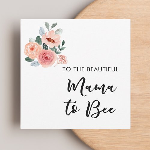 Chic Floral Mama to Bee Baby Shower Card