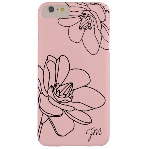 Chic Floral Monogram iPhone 66S Plus Case _ Pink