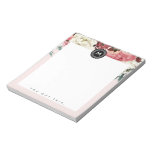 Chic Floral Monogram Post It Notepad at Zazzle