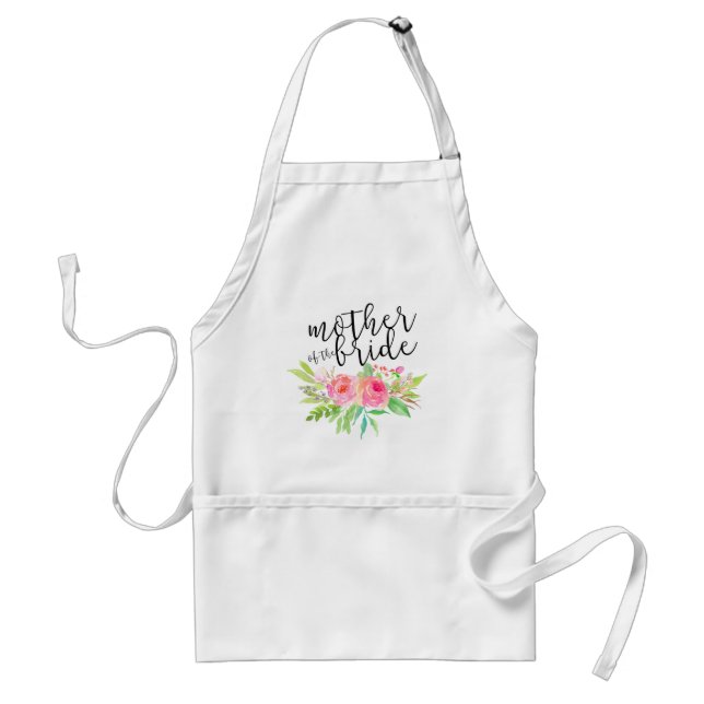 Chic Floral|Mother of the Bride Adult Apron (Front)