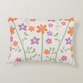 Chic Floral Pattern Design Monogram Decorative Pillow (Back)