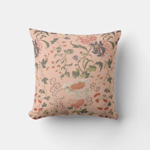 Chic Floral Pattern Throw Pillow