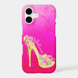Chic Floral Stilettos High Heel Pump Personalized iPhone 17 Case