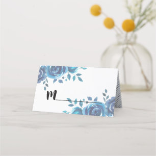 Chic Floral Wedding Table Number Seating Name Place Card