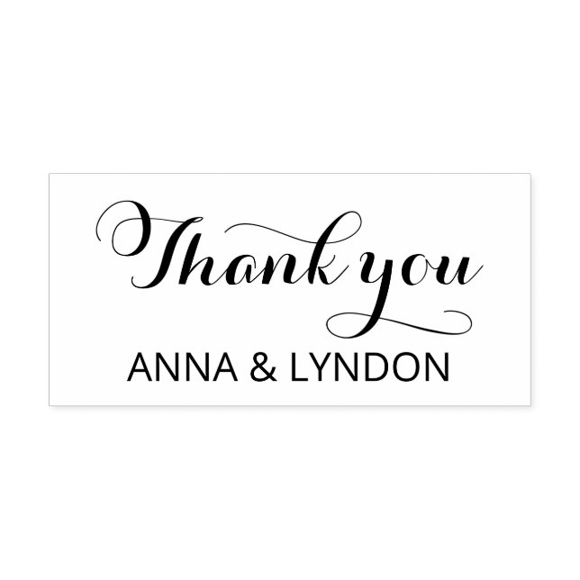 Chic Flourish | Thank You Personalized Self-inking Stamp (Design)