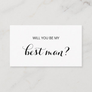 Chic Flourish   Will You Be My Best Man? Enclosure Card